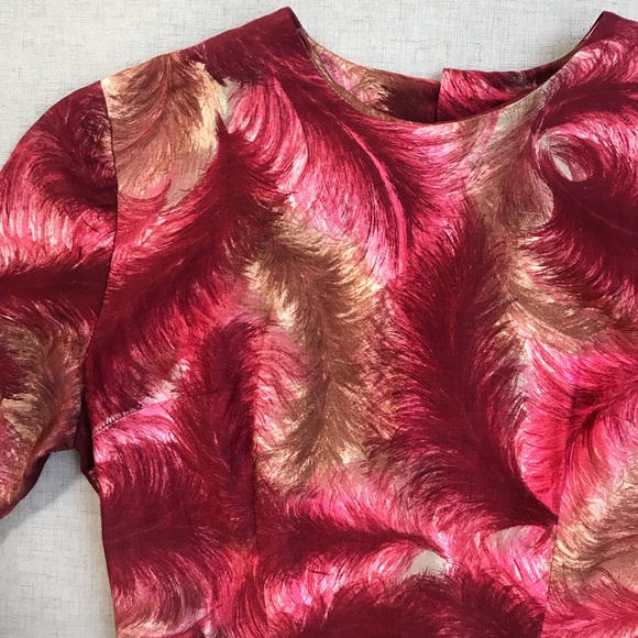 Vintage 60s handmade feather wiggle dress XS/S - Picture 2 of 2